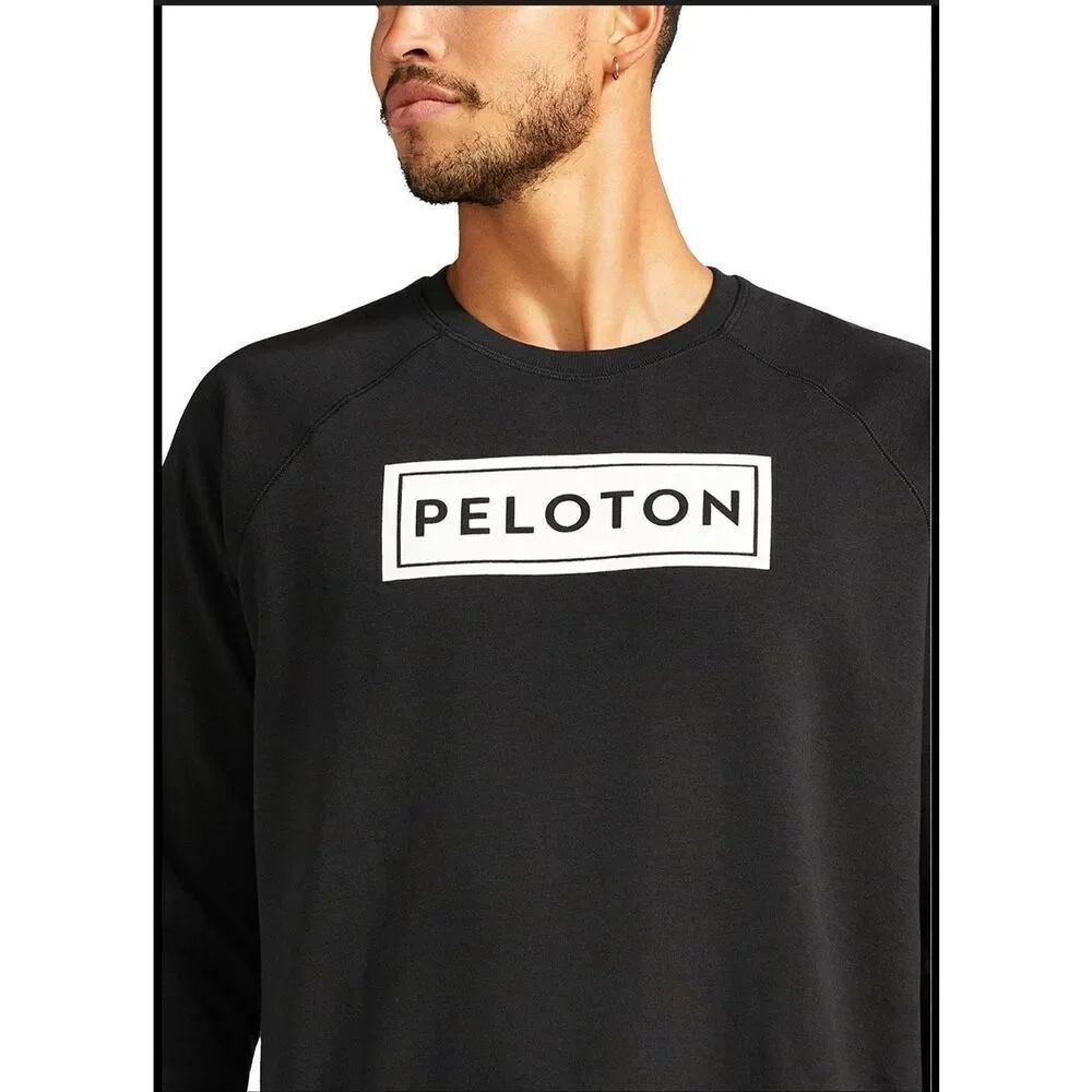 NWOT Peloton Heritage Crewneck Graphic Sweatshirt Black, XL $90 C43
